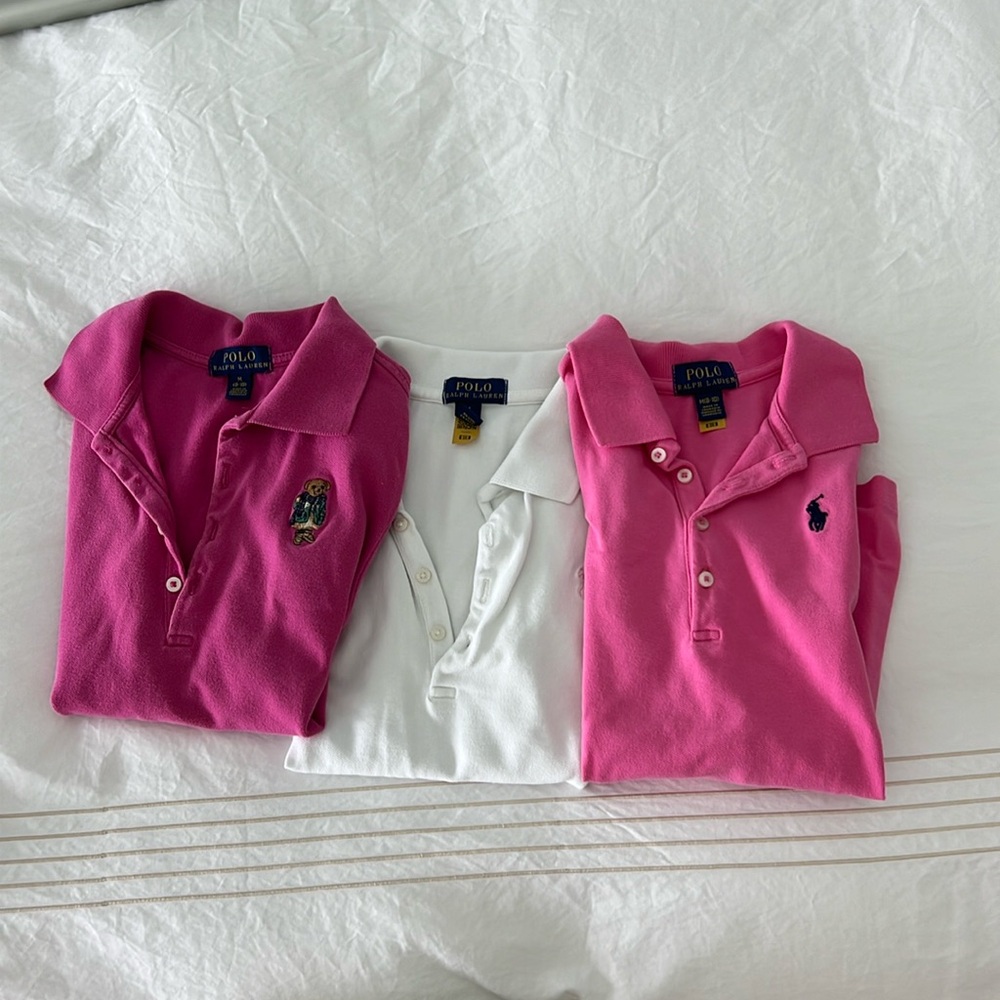 Bundle of 3 Ralph Lauren Polo tops for girls